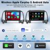 2G+64G Android 13 Car Stereo for Hyundai Santa Fe Radio 2006-2012 Wireless CarPlay Android Auto GPS Navigation 9 HD Touchscreen Bluetooth SWC FM/WiFi/Mirror Link+Backup Camera view 3