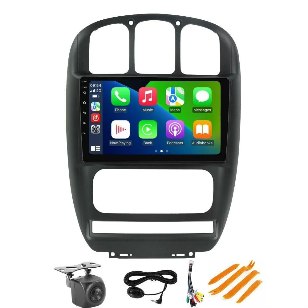 4+32GB 8 Core 10" IPS Touch Screen Android Car Radio for Dodge Caravan 2001-2007 Android 13 Upgrade Radio Stereo Dash Kit Built-in Car-Play Android Auto GPS Navi