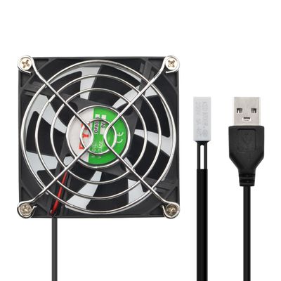 matell Weak Electronics Box Temperature-Sensitive Cooling Fan, Automatically on/Off,for Modem/Router/TV Box/Electronic Equipment Box/Other Electronics 5V USB 80mm