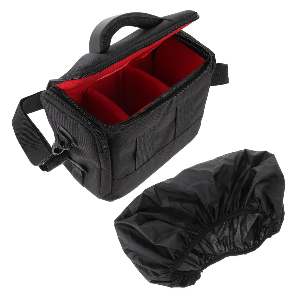 Abaodam Camera Bag Shoulder Strap Shockproof Padded Lens Case for Photography Crossbody Design Rain Cover for Travel and Outdoor Use