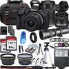 Canon EOS R50 Mirrorless Camera with 18-45mm, 55-210mm Zoom, and 420-800mm f/8.3 HD Telephoto Zoom Lenses + Lens Filters + CASE + Accessory Bundle (Renewed) view 1