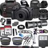 Canon EOS R100 Mirrorless Camera with 18-45mm, 75-300mm and 420-800mm f/8.3 HD Telephoto Zoom + Lens Filters + CASE + Accessory Bundle (Renewed) view 1
