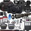 Canon EOS R50 Mirrorless Camera with 18-45mm, 55-210mm Zoom, and 500mm Preset Lenses + Lens Filters + CASE + Accessory Bundle (Renewed) view 1