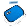 Uonlytech 1pc Portable Data Cable Organizer and Earphone Storage Bag Multi-function Pouch for Travel Compact Design Material for Cords and Accessories Blue view 2