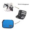 Uonlytech 1pc Portable Data Cable Organizer and Earphone Storage Bag Multi-function Pouch for Travel Compact Design Material for Cords and Accessories Blue view 4