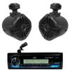 Audiosavings Bundle: JVC KD-X38MBS 1-Din Car/Marine/UTV/Motorcycle Stereo Receiver w/Bluetooth/USB Bundle with Pair Rockville RWB70B 6.5" 250w Marine Wakeboard 360 Swivel Tower Speakers (2 Items) view 1