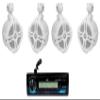 Audiosavings Bundle: JVC KD-X38MBS 1-Din Car/Marine/UTV/Motorcycle Stereo Receiver w/Bluetooth/USB Bundle with (2) Pair Rockville RWB70W 6.5" 250w Marine Wakeboard 360 Swivel Tower Speakers (3 Items) view 1