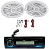 Audiosavings Bundle: JVC KD-X38MBS 1-Din Car/Marine/UTV/Motorcycle Stereo Receiver w/Bluetooth/USB Bundle with Pair Rockville RMSTS69W 6x9 1000w Waterproof Marine Speakers 2-Way White (2 Items) view 1