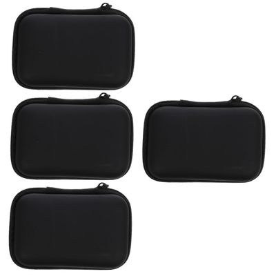 ABOOFAN 4pcs Portable Cable Organizer Bag for Travel Compact Storage for Data Cables Earphones and Accessories Lightweight and Convenient Travel Case Black