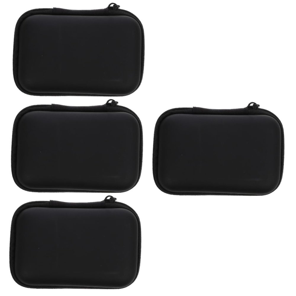 ABOOFAN 4pcs Portable Cable Organizer Bag for Travel Compact Storage for Data Cables Earphones and Accessories Lightweight and Convenient Travel Case Black