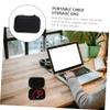 ABOOFAN 4pcs Portable Cable Organizer Bag for Travel Compact Storage for Data Cables Earphones and Accessories Lightweight and Convenient Travel Case Black view 3