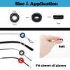 Omnful Eyeglass Ear Grip, Non Slip Eyeglasses Holder, Soft Silicone Glasses Ear Cushions, Eye glass Temple Tips Sleeve Retainer, Eyewear Retainers Ear Hook for Sunglasses, Glasses (White,12Pairs) view 2