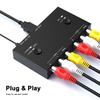Arector 2 AV to HDMI Converter, 1080P/720P 2 Port RCA Composite CVBS AV Switch to HDMI Converter Adapter Support 4:3/16:9 Switching, for TV PC PS2 PS3 N64 NGC SNES WII VHS VCR Camera DVD-Black view 2
