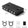 Arector 2 AV to HDMI Converter, 1080P/720P 2 Port RCA Composite CVBS AV Switch to HDMI Converter Adapter Support 4:3/16:9 Switching, for TV PC PS2 PS3 N64 NGC SNES WII VHS VCR Camera DVD-Black view 3