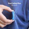 Elevation Lab TagVault AirTag Dual Safety Pin (Pack of 2) - The Most Secure AirTag Holder for Kids, Low-Profile, Doesn't Dangle, Elevation Lab - Blue, Red view 3
