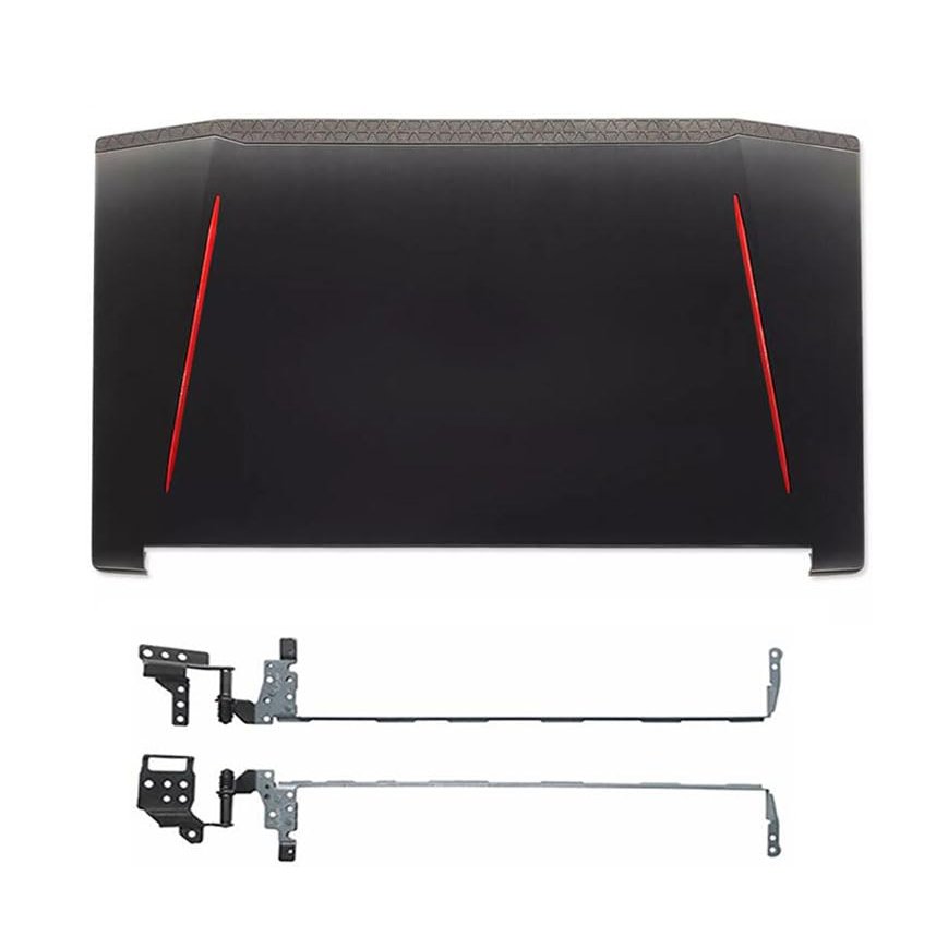 LCD Back Cover Top Lid & Screen Hinges Compatible with Acer Predator Helios 300 G3-571 G3-572 G3-573 N17C1 PH315-51 Laptop (A+H)