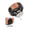 Ergonomic Wooden Side Handle for Camera Cage, Universal Extension Grip Connector for SLR Mirrorless Cameras, Handheld Stabilizer Shaped Wheel Design view 4