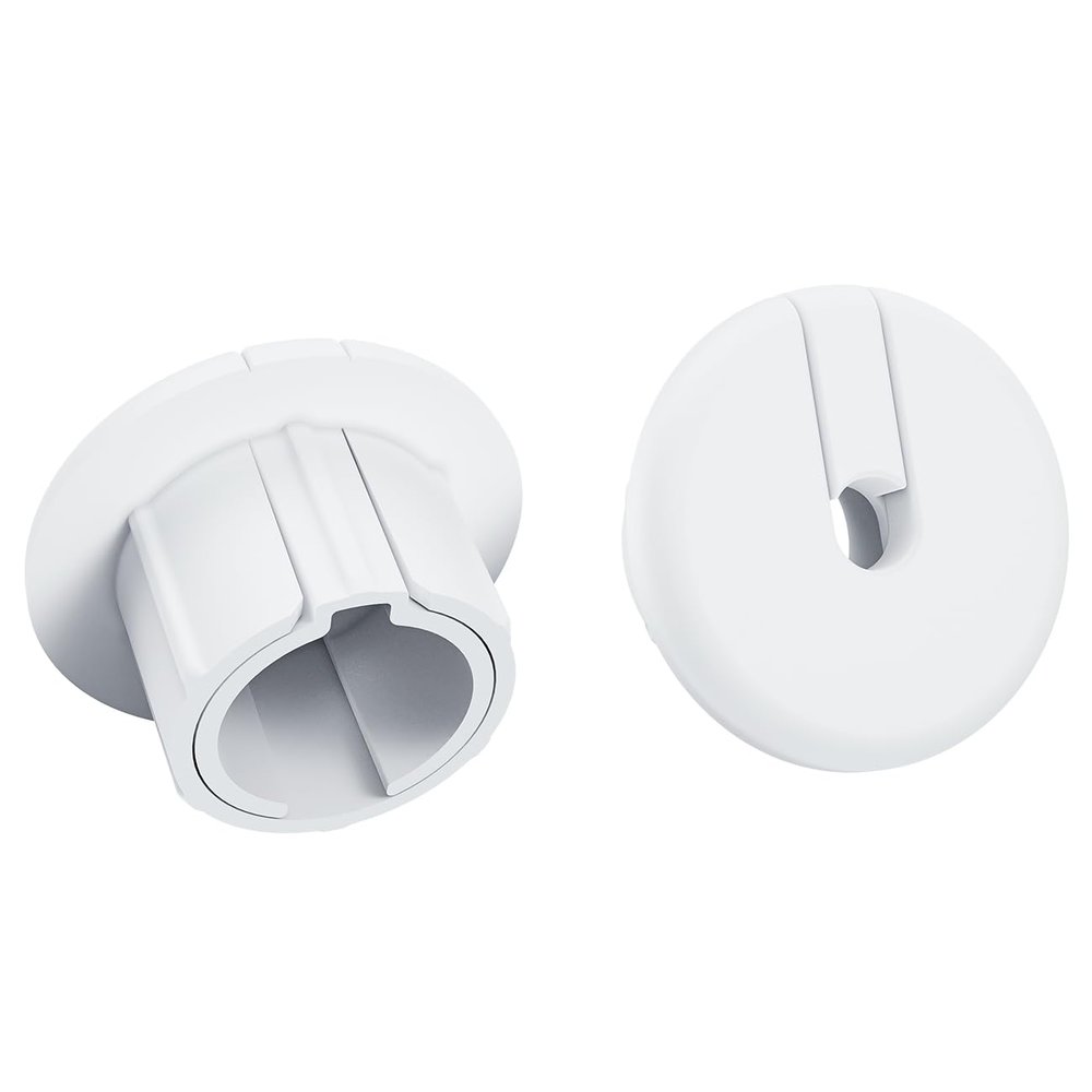 Cable Routing Kit for Starlink, Cable Mounting Kit, Starlink Accessories, Wall Grommets for Cables, Cable Wall Pass Through for 1 Inch Wall Hole and Furniture Wire Hole - 2 Pack White