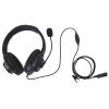Pdflie Over-Ear Headset Over The Head Headphone VOX PTT Boom Mic Two Way Radio Earpiece Compatible with Motorola Walkie Talkie dp2600 xpr 3300e 3500e 3300 3500 xirp 628(Binaural,Black,Wired) view 1