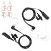 Earpiece for Motorola Walkie Talkie and Radio with PTT/Mic, Compatible for CP200D CP100D R2 CP200 CP185 BPR40 CLS1410 CLS1110 RMU2040 RMU2080D, 2 Pin Acoustic Tube Surveillance Headset (2-Pack) view 1