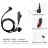 Earpiece for Motorola Walkie Talkie and Radio with PTT/Mic, Compatible for CP200D CP100D R2 CP200 CP185 BPR40 CLS1410 CLS1110 RMU2040 RMU2080D, 2 Pin Acoustic Tube Surveillance Headset (2-Pack) view 3