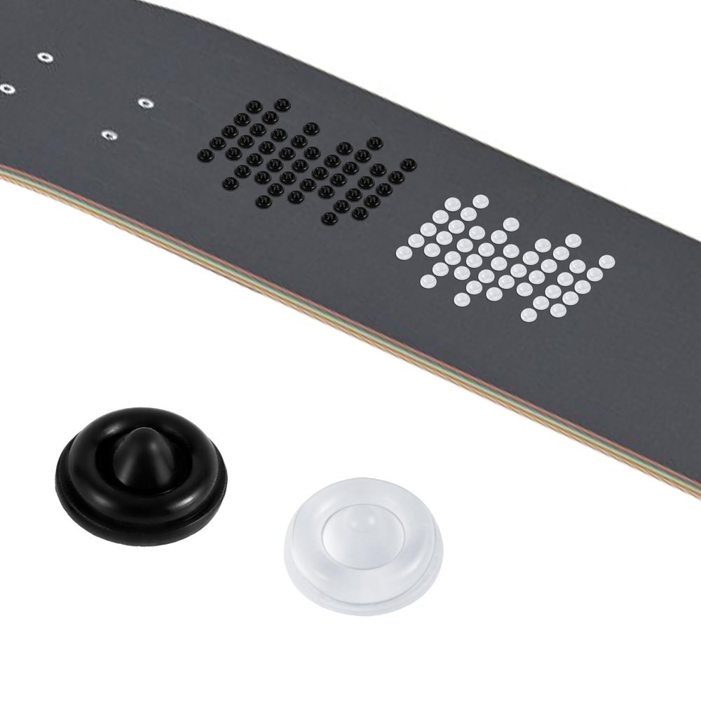 100pcs Anti-Slip Snowboard Stomp Pads Mat, Self-Adhesive Spike Snowboarding Step Pad Extra Grip Pad Winter Ski Accessories (Clear, Black)