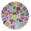 100 PCS Mandala Stickers Waterproof PVC Vinyl Animal Decorative for Water Bottle Stickers Waterproof Vinyl Hydroflask Phone Skateboard Laptop Notebooks Stickers Gift to Friends Famils (Datura) view 1