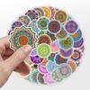 100 PCS Mandala Stickers Waterproof PVC Vinyl Animal Decorative for Water Bottle Stickers Waterproof Vinyl Hydroflask Phone Skateboard Laptop Notebooks Stickers Gift to Friends Famils (Datura) view 3