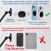 Magnetic Tablet Holder for Mic Stand, Full Metal Phone & iPad Music Stand, Compatible with All Models of iPad and iPhone Devices, Adjustable at Any Angle view 2