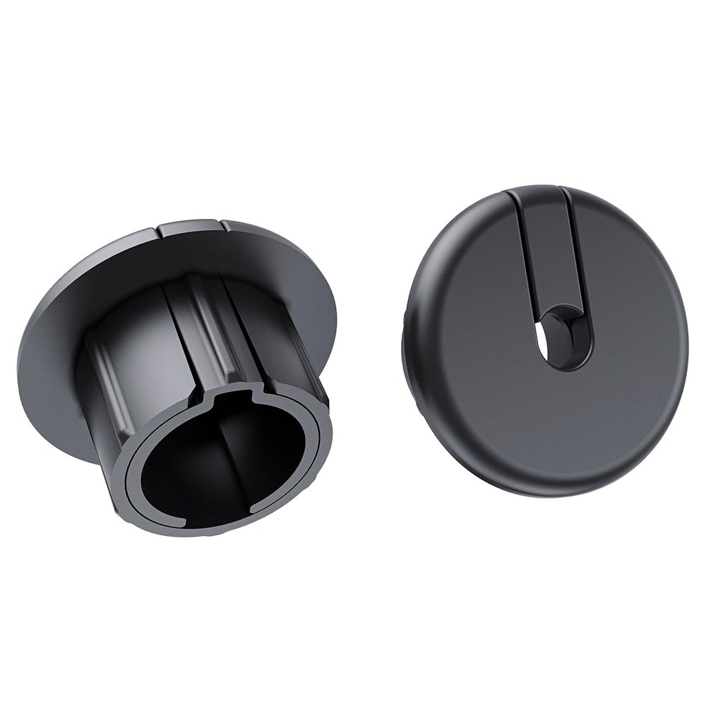 Cable Routing Kit for Starlink, Cable Mounting Kit, Starlink Accessories, Wall Grommets for Cables, Cable Wall Pass Through for 1 Inch Wall Hole and Furniture Wire Hole (2 Pack Black)