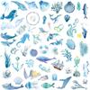 100 PCS Ocean Stickers Waterproof PVC Vinyl Animal Decorative for Water Bottle Stickers Waterproof Vinyl Hydroflask Phone Skateboard Laptop Notebooks Stickers Gift to Friends Famils (Ocean Animals) view 1