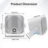 Herdio 4 Inch Bluetooth Golf Cart Speakers 240W Waterproof Marine Speakers for Outdoor Boat ATV UTV RZR Camper Tractor Truck Jeep Courtyard Powersports,2 Pairs (White) view 3