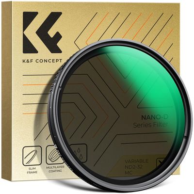 K&F CONCEPT 49mm Variable ND2-32 ND Lens Filter 1-5 Stops Waterproof Adjustable Neutral Density Camera Lens Filter with 24 Multi-Layer Coatings (D-Series)