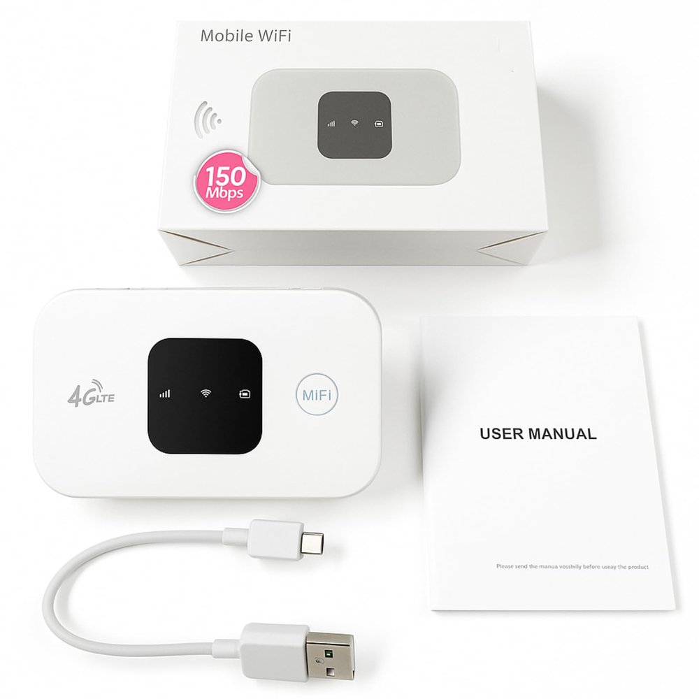 Mobile Hotspot, Portable Travel Router 150Mbps High Speed SIM Card (Not Provide) Hotspot Device 4G Strong Coverage Mobile Internet Router for Car Home Office Travel