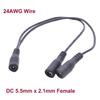 10x 5.5mm x 2.1mm DC Power Splitter Cable Cord 1 Female to 2 Female Port Pigtals view 3