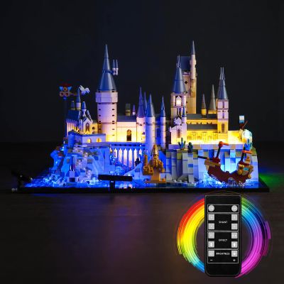 BrickBling LED Lighting Kit Compatible with Lego Castle and Grounds Building Set, Remote Control Version Light Compatible with Lego 76419-No Model Included