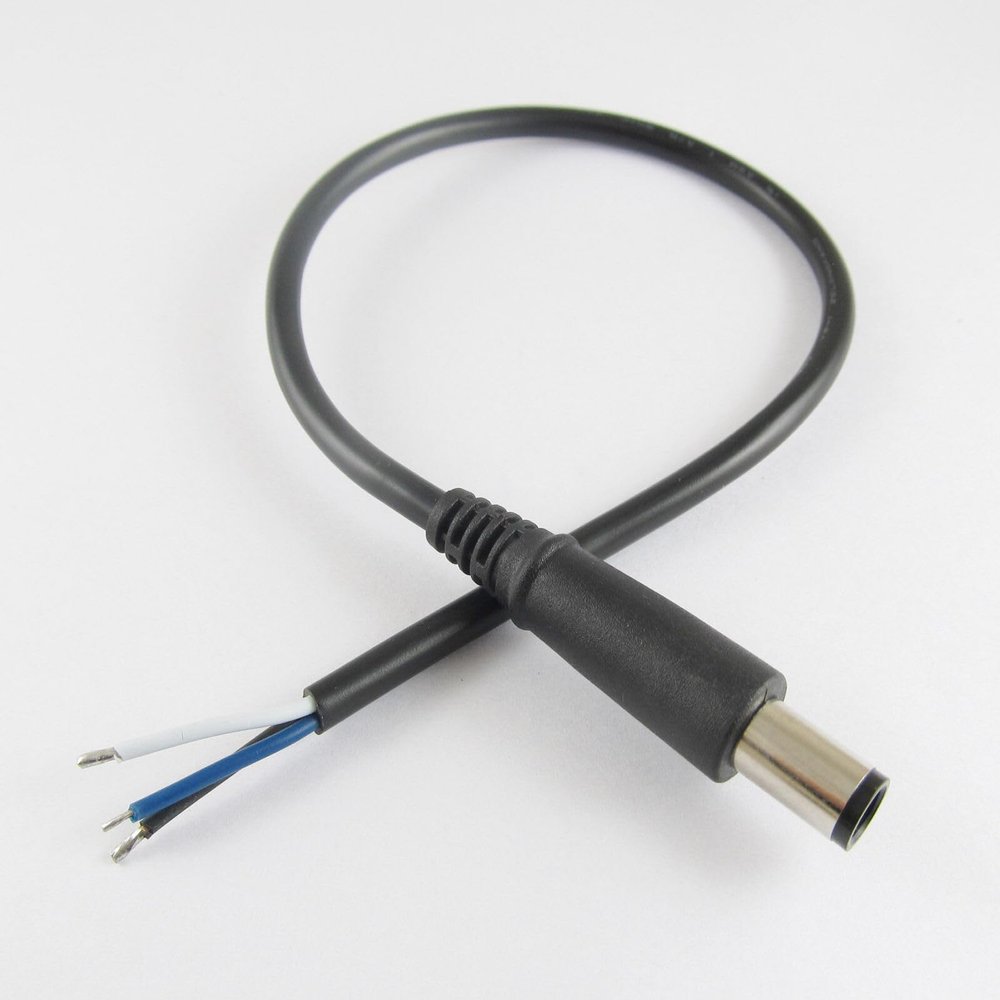 10x DC Cord Tip 7.4mm x 5.0mm Male Plug Connector Cable Laptop Replacement 30cm