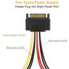 10x SATA 15 Pin Male to 2X SATA Right Angle Female Power Splitter Adapter Cable view 3