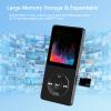 64GB MP3 Player with Bluetooth, Portable HiFi Lossless MP3 Music Players with Speaker, All-in-one Media Player with Video/FM Raido/Recorder/Alarm Clock, Up to 128GB Extension, Supports Random Playback view 4