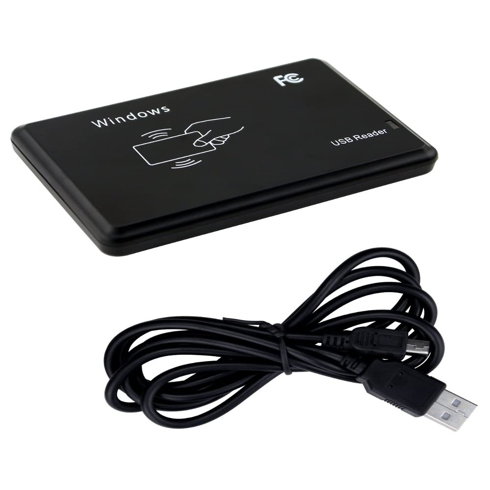 125KHz 13.56MHz Swipe Card Access Control Card Issuer, Non-Contact NFC Desktop Card Reader, USB Interface Driver-Free RS232 (ID 125Khz RS232)