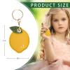 Leather Keychain Case Holder Compatible with Apple AirTag, GPS Airtag Keychain Finder Tracker with Key Ring, Anti-Scratch Protective Air Tag Cover for Keys, Wallet(Lemon) view 2