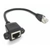 10x RJ45 Male to Female Ethernet Network Screw Panel Mount Extension Cable 15cm view 1