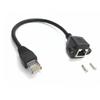10x RJ45 Male to Female Ethernet Network Screw Panel Mount Extension Cable 15cm view 3