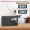 DreamSky AM FM Radio Portable - Shortwave Radio Battery Powered or Plug in Wall for Home Outdoor, Strong Reception, Large Dial Easy to Use, Digital Time Display, Transistor Antenna, Seniors Small Gfit view 4