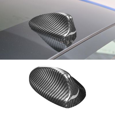 BLAKAYA Compatible with Antenna Cover Shark Fin Trim Hood Carbon Fiber Automotive Roof Aerials for Alfa Romeo Giulia Stelvio (Black)