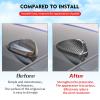 BLAKAYA Compatible with Antenna Cover Shark Fin Trim Hood Carbon Fiber Automotive Roof Aerials for Alfa Romeo Giulia Stelvio (Black) view 4