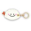Leather Keychain Case Holder Compatible with Apple AirTag, GPS Airtag Keychain Finder Tracker with Key Ring, Anti-Scratch Protective Air Tag Cover for Keys, Wallet(Dumpling) view 1