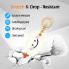 Leather Keychain Case Holder Compatible with Apple AirTag, GPS Airtag Keychain Finder Tracker with Key Ring, Anti-Scratch Protective Air Tag Cover for Keys, Wallet(Dumpling) view 3