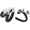 AGPTEK Cable Sleeve Cover 2 Pack 5ft - 1.2inch and Cable Sleeve Cover 10ft - 4/5inch with 10 Fastening Cable Ties view 1