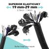 AGPTEK Cable Sleeve Cover 2 Pack 5ft - 1.2inch and Cable Sleeve Cover 10ft - 4/5inch with 10 Fastening Cable Ties view 3